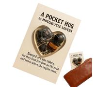 Inspirational Cards - Portable Inspirational Pendant - Pocket Greeting Cards with Motorcycle Remembrance, for Birthday Holidays Friends Family Men Motorcyclists Tour Travel Go In Mot