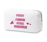 Inspirational Cheer Gifts Cheer Practice Makeup Bag Encouragement Gift for Girls Cheerleading Gift Cosmetic Pouch Cheer Team Gift for Teens Cheerleader Cheer Mom Coach Sister Christmas Birthday Gift