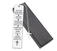 Inspirational Christian Bookmarks, Bible Verse Bookmark for Book Lovers, Inspirational Christian Gifts for Men Women Personalised Birthday Valentine Christmas Baptism Religious Church Gift for Friend