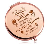 Inspirational Christian Gifts for Women Bible Verse Compact Mirror Spiritual Gifts for Her Friend Sister Religious Gift for Women Motivational Scripture Pocket Makeup Mirror Christmas Birthday Gift