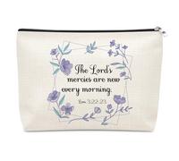 Inspirational Christian Gifts for Women Makeup Bag Motivational Religious Gifts for Daughter Niece Sister Colleague Bible Verses Encouragement Cosmetic Bag Scripture Present Christmas Birthday Gift