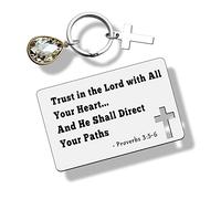 Inspirational Christian Gifts for Women Men Bible Verse Wallet Card Metal Engraved Inspirational Gifts Baptism Card Faith Gifts Religious Gifts Christmas Birthday Thanksgiving Graduation Present