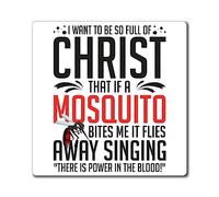 Inspirational Christianity Devotee Mosquitoes Catholic Love Motivational Religious Uplifting Scriptures Saying Magnets 4" × 4"