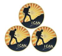 Inspirational Coin Never Give Up Encouragement Challenge Coins I Can Motivational Coin Gifts (Pack of 3)