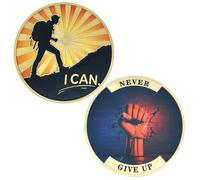 Inspirational Coin Never Give Up Encouragement Challenge Coins I Can Motivational Coin Gifts (Single Coin)