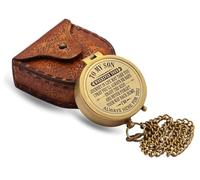 Inspirational Compass Gift for Son, Message from Parent, Timeless Keepsake of Love and Direction, Classic Brass Compass with Carry Case - Ideal for Milestones and Celebrations