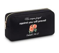 Inspirational Cosmetic Bag for Women Christian Makeup Pouch for Friend Motivational Religious Bible Verse Gifts for Girl Daughter Sister Catholic Spiritual Presents Double Side Print Toiletry Bag
