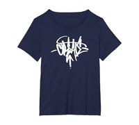 Inspirational Create Novelty Vintage Graffiti T Shirt T-Shirt, Women's Plus, Navy Blue, 6X