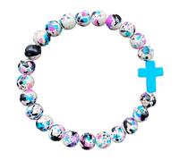 Inspirational Crystal Bracelets For And Enhance Self Confidence Sunstone Beaded Energy Jewelry Daily Wear Unisex Inspirational 4 (Sky Blue, 12cm)