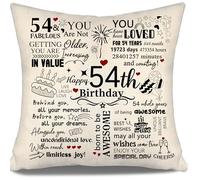 Inspirational Cushion Cover Gift for Birthday 54 Years Old Women Men Mum Dad Aunt Uncle Wife Husband Grandma Sister Brother Cousin Colleagues Friends 54th Birthday Gift 10-100 Years Old Gift Ideas(54)