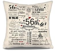 Inspirational Cushion Cover Gift for Birthday 56 Years Old Women Men Mum Dad Aunt Uncle Wife Husband Grandma Sister Brother Cousin Colleagues Friends 56th Birthday Gift 10-100 Years Old Gift Ideas(56)