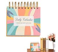 Inspirational Daily Calendar, Desktop 2025 Affirmation Quotes Stand, 5.5x5.5x4.3 Inch Tabletop Centerpiece with Motivational Pages, Spiral Bound Display, Aesthetic Tear-Off Design, Desk Decor for Home