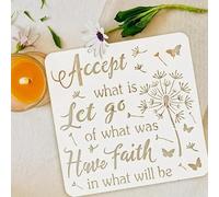 Inspirational Dandelion Slogan Wall Stencils Template Reusable Spray PaintStencils for Craft Painting On Wood Craft Canvas Walls Wood Furniture Decorations DIY Scrapbooking