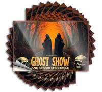 Inspirational Decals Aesthetic Decals, Kitchen Sets Cute Pattern Design for Friends Notebook | Helmet Removable Vinyl Ghost Show: Spook Spectacle in The Haunted Woods(8X12CM)