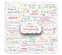Inspirational English Words Stickers 100PCS for Teens Kids Adults,Motivational Quote Waterproof Decals for Water Bottles Scrapbook Journal Laptop Notebook Helmet Bicycle Guitar Luggage Skateboard