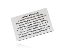 Inspirational Engraved Wallet Insert Card Gift Encouragement Gift for Daughter Son Best Friend Sister Gift for Depressed Patients Metal Wallet Card Thanksgiving Anniversary Birthday Gift for Women Men