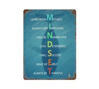 Inspirational Entrepreneur Quotes Mindset Wall Decor Art Metal Tin Poster Modern Home Decor Art Metal Poster Home Bar Shop Decorations Vintage Sign Style 40x30cm