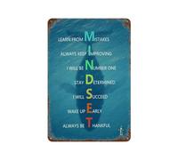 Inspirational Entrepreneur Quotes Mindset Wall Decor Art Metal Tin Poster Modern Home Decor Art Metal Poster Home Bar Shop Decorations Vintage Sign Style 30x20cm