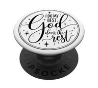 Inspirational Faith Shirt "I Do My Best God Does The Rest" PopSockets Adhesive PopGrip