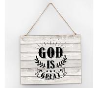 Inspirational Family Wall Art Decor Established Wood Sign God Is Great Custom Wall Art Wood Plaque Sign 10x12 Inch Wooden Hanging Signs Home Decor for Bathroom Cottage
