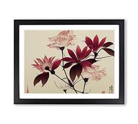 Inspirational Flowers Framed Wall Art Print A2 Black