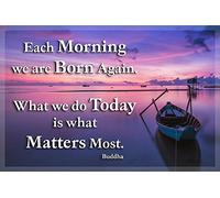 Inspirational Fridge Magnet Gift - Born Again Buddha Quote