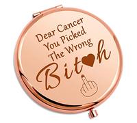 Inspirational Gift Cancer Survivor Gifts for Women Cancer Travel Makeup Mirror Breast Awareness Presents for Best Friends Patient Chemo Compact Mirror Encouragement Post Surgery Presents Birthday