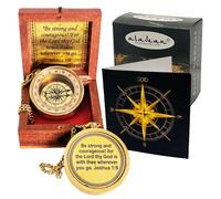 Inspirational Gift Compass - God My Lord Guide Me - Uplifting Baptism Gift, Graduation Gift, Birthday, Confirmation Gift for Men Women Boys Girls Teenage Kids (Premium - Be Strong)