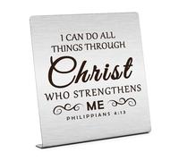 Inspirational Gift for Women Christian Desk Sign Decor Religious Gifts Bible Verse Gifts for Best Friend Scripture Gifts Friendship Scripture Gifts Home Office Decor Plaque for Presents Birthday Gift