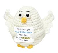 Inspirational Gift - Positive Seagull Doll Crochet - Never Forget The Difference That You Make - Appreciation Positive Gift
