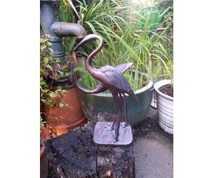 Inspirational Gifting 37cm Cast Aluminium Love Cranes Sculpture Ornament Figurine with aged bronze finish - perfect for any home or garden!