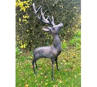 Inspirational Gifting Aluminium Stag Garden Sculpture Ornament with Bronze Finish