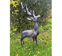 Inspirational Gifting Aluminium Stag Sculpture Garden Ornament with Bronze Finish Inspirational Gifting Bronze