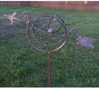 Inspirational Gifting Armillary Globe Border Stake Garden Decoration
