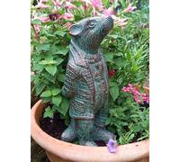 Inspirational Gifting Badger from Wind in the Willows 34cm tall hand cast in Aluminium with an aged verde finish