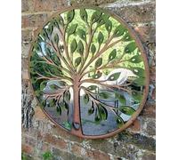 Inspirational Gifting Beautiful Tree of Life Mirror Screen 64cm diameter in Brown Inspirational Gifting Brown