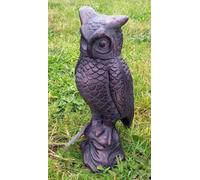 Inspirational Gifting Cast Iron Long Eared Owl Hand Finished With An Antique Verde Bronze Finish