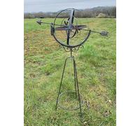Inspirational Gifting Decorative Metal Armillary Sphere Globe Garden Sculpture in a Rustic Bronze finish BA559