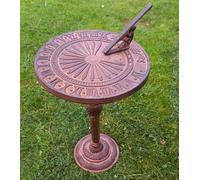 Inspirational Gifting Decorative Sundial on a stand made from Cast Iron - 47cm tall!