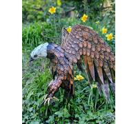 Inspirational Gifting Eddy Eagle Garden Sculpture Metal Bird Ornament