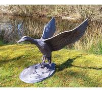 Inspirational Gifting Flying Duck Garden Sculpture Ornament Decor - 55cm tall!