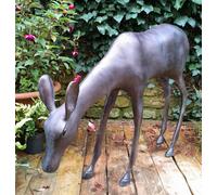 Inspirational Gifting Grazing Doe Garden Sculpture Aluminium Decoration Extra Large