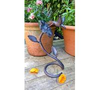 Inspirational Gifting Hummingbird Garden Sculpture Ornament Decor - Cast Aluminium - 1 - Bronze