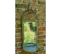 Inspirational Gifting Lovely Broughton Birdcage Mirror Display Shelf 70cm tall in Green Inspirational Gifting Green