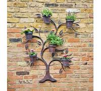 Inspirational Gifting Medium Plant Pot Wall Hanger in a Rustic Copper & Blue Finish 115cm Tall Inspirational Gifting Copper Medium