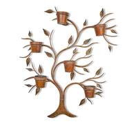 Inspirational Gifting Medium Plant Pot Wall Hanger in a Rustic Copper Finish - 115cm tall!