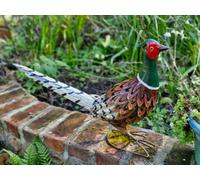Inspirational Gifting Pheasant Garden Sculpture Metal Bird Ornament