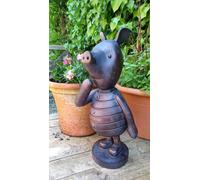 Inspirational Gifting Piglet Garden Sculpture Ornament Decor Statue Large in Bronze Inspirational Gifting Bronze