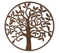 Inspirational Gifting Rustic Round Steel Metal Garden Tree Wall Plaque 60Cm Diameter