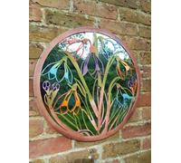 Inspirational Gifting Snowdrop Flower Mirror Garden Décor With Rustic Finish